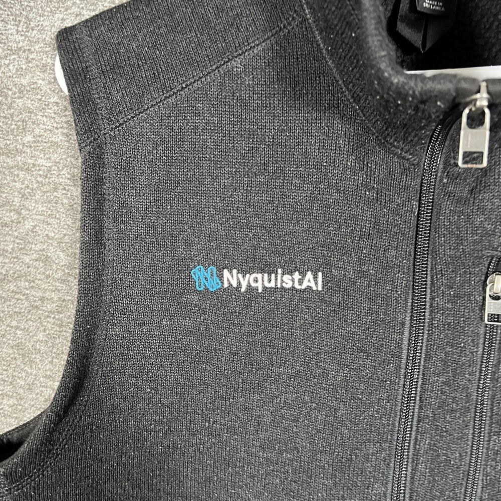 Patagonia Vest Mens Medium Black Better Sweater Fleece Full Zip NyquistAI Logo - Picture 2 of 9
